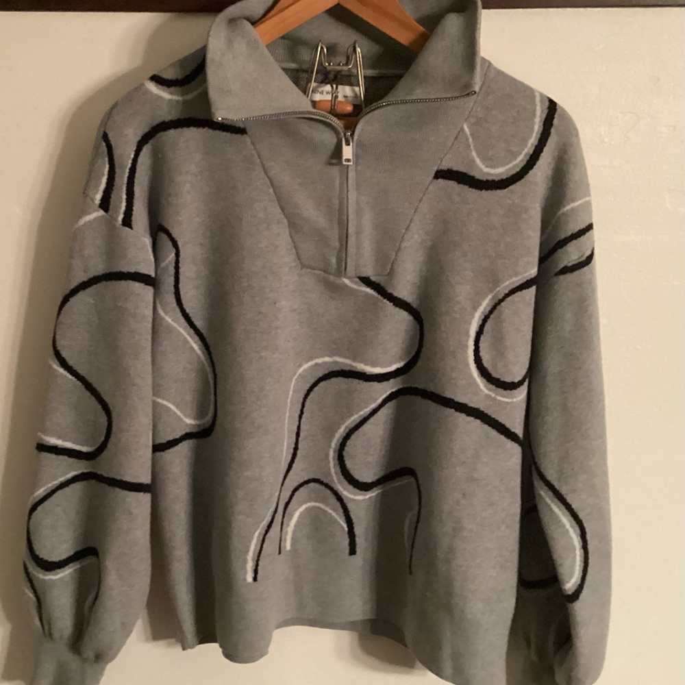 Nine West Gray and Black Women's Sweater
